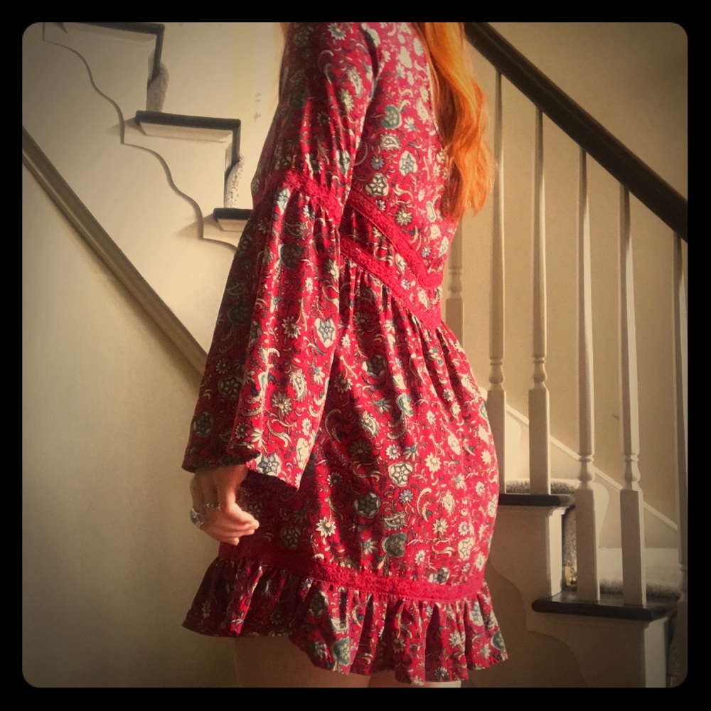Band of Gypsies Bell Sleeve Mini Dress